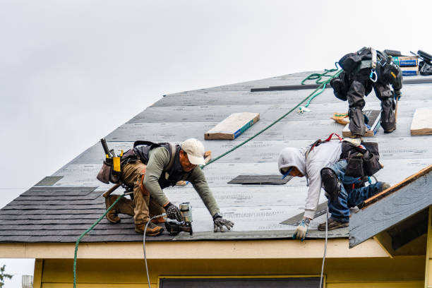 Professional Gutter Installation technician working in Flemington, NJ